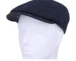 Blue Line Melfi Shetland Wool Blue Flat Cap - MJM Hats
