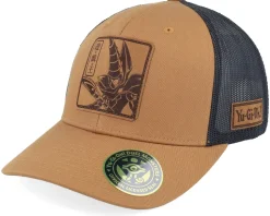 Blue-eyes White Dragon Engraved Caramel Trucker - Yu-Gi-Oh