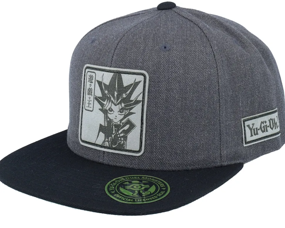 Blue-eyes White Dragon Grey Engraved Charcoal Snapback - Yu-Gi-Oh