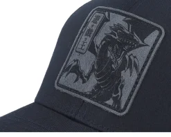 Blue-eyes White Dragon Grey Engraved Black Flexfit - Yu-Gi-Oh