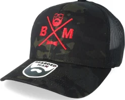 BM Cross Dark Camo Trucker - Bearded Man