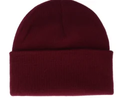 Bm Cross Patch Burgundy Beanie - Bearded Man