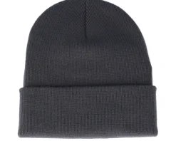 Bm Cross Patch Graphite Grey Beanie - Bearded Man