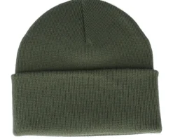 Bm Cross Patch Olive Green Beanie - Bearded Man