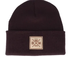 Bm Cross Patch Plum Beanie - Bearded Man
