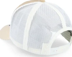 Bm Logo Wh Woven Cord Caramel/Ivory A-frame Trucker - Bearded Man