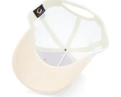 Bm Logo Wh Woven Cord Caramel/Ivory A-frame Trucker - Bearded Man