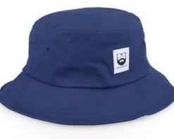 Bm Logo Wh Woven Navy Bucket - Bearded Man