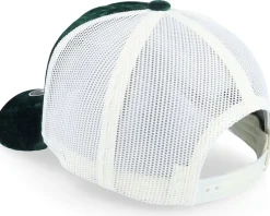 Bm Logo Wh Woven Velvet Green/Ivory A-frame Trucker - Bearded Man