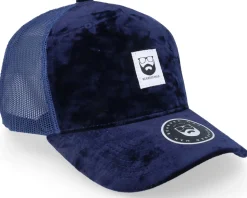 BM Logo Wh Woven Velvet Navy/Navy A-frame Trucker - Bearded Man