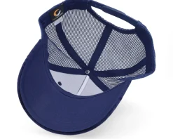 BM Logo Wh Woven Velvet Navy/Navy A-frame Trucker - Bearded Man