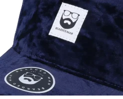 BM Logo Wh Woven Velvet Navy/Navy A-frame Trucker - Bearded Man