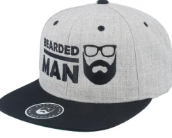 BMLogo Grey/Black Snapback - Bearded Man