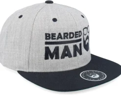 BMLogo Grey/Black Snapback - Bearded Man
