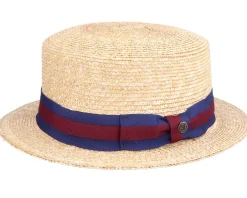 Boater Hat Natural Straw Hat - Jaxon & James