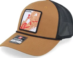 Bockjävel 112fpr Split Caramel/Black/Black Rope Trucker - Ho-Ho-Hats