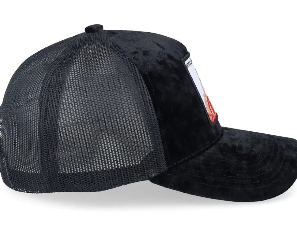 Bockjävel Velvet Black/Black A-frame Trucker - Ho-Ho-Hats