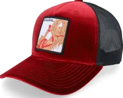 Bockjävel Velvet Red/Black A-frame Trucker - Ho-Ho-Hats