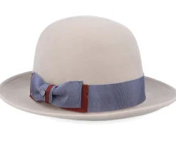 Bogart Open Crown Woolfelt Beige Bowler - Stetson