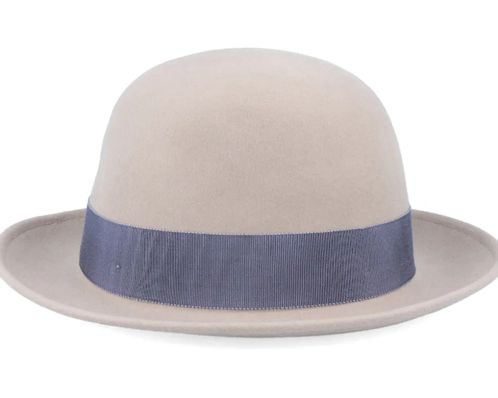 Bogart Open Crown Woolfelt Beige Bowler - Stetson