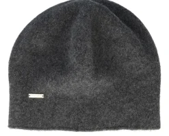 Boiled Wool Anthracite Beret - Seeberger
