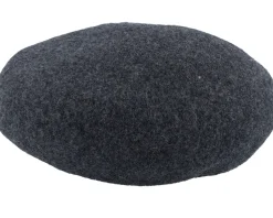 Boiled Wool Black Beret - Seeberger