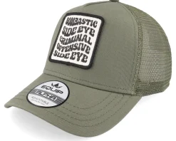Bombastic Side Eye Patch Olive Trucker - Iconic