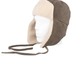 Bomber Cap Calf Split Brown Trapper - Stetson