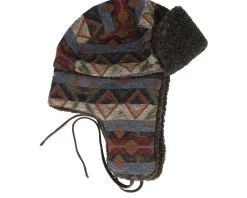 Bomber Ethnic Jacquard Navy/Blue/Beige/Red Trapper - Stetson