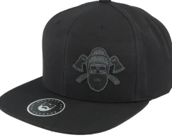 Bone Beard Axes Black Snapback - Bearded Man