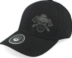 Bone Beard Axes Wooly Combed Black Flexfit - Bearded Man