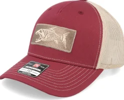 Bone Fish Patch 112fp Split Cardinal/Tan Trucker - Skillfish