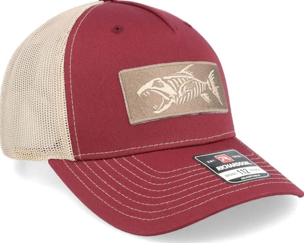 Bone Fish Patch 112fp Split Cardinal/Tan Trucker - Skillfish