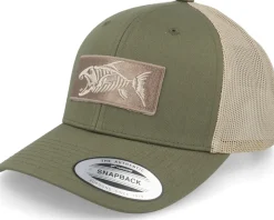 Bone Fish Patch Olive/Khaki Trucker - Skillfish