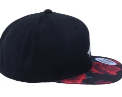 Bones And Rose Black/Rose Red Snapback - Iconic