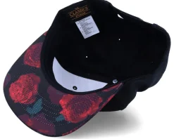 Bones And Rose Black/Rose Red Snapback - Iconic