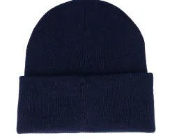 Bonnet Knitted Cap Navy Blue Cuff - Lacoste