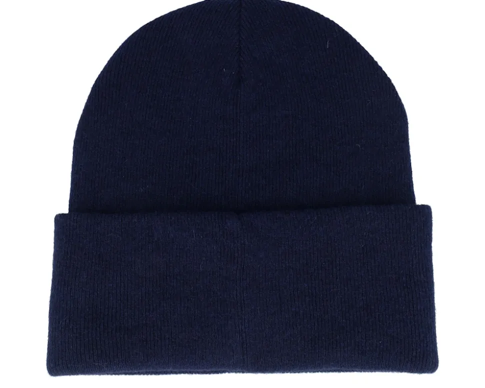 Bonnet Knitted Cap Navy Blue Cuff - Lacoste