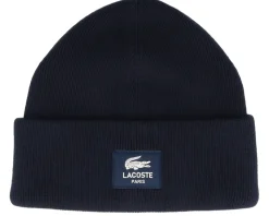 Bonnet Navy Blue Cuff - Lacoste