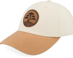Bonsai Tree Round Engraved Patch Washed Stone/Wheat Dad Cap - Iconic