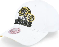 Boston Bruins All In Pro White Adjustable - Mitchell & Ness