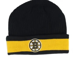 Boston Bruins Beanie Black/Yellow Gold Cuff - Fanatics