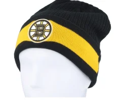 Boston Bruins Beanie Black/Yellow Gold Cuff - Fanatics