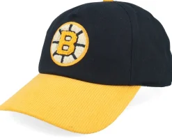 Boston Bruins Burnett Black/Yellow Corduroy Dad Cap - American Needle