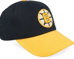 Boston Bruins Burnett Black/Yellow Corduroy Dad Cap - American Needle