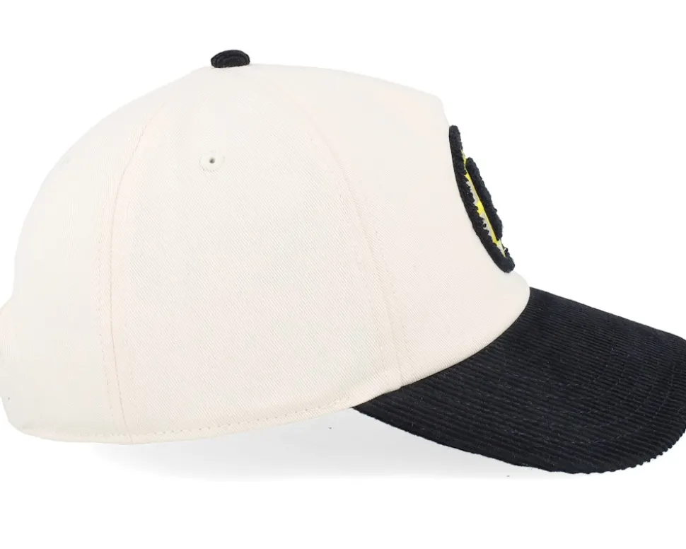 Boston Bruins Burnett White/Black Corduroy Dad Cap - American Needle
