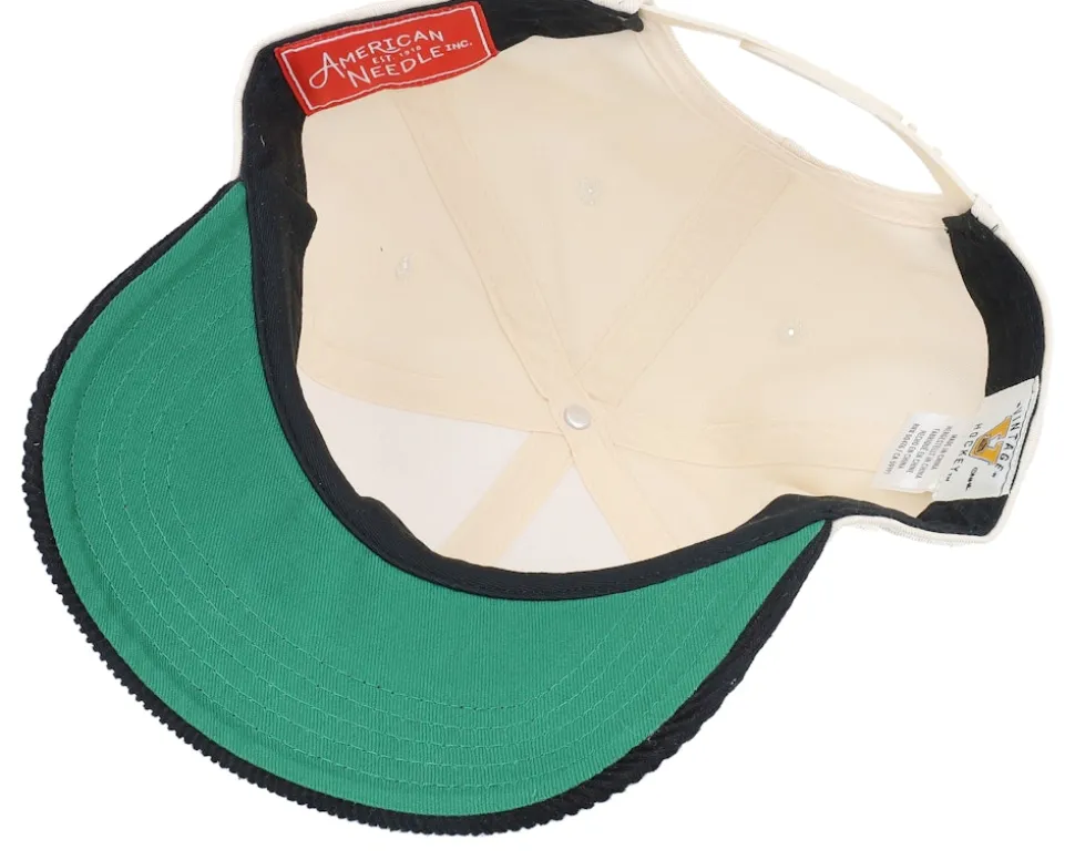 Boston Bruins Burnett White/Black Corduroy Dad Cap - American Needle