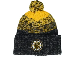 Boston Bruins Cascade 47 Cuff Knit Beanie Black/Yellow Pom - 47 Brand