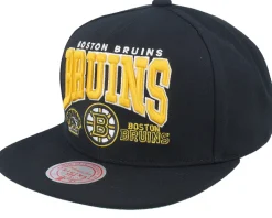 Boston Bruins Champ Stack Vintage Black Snapback - Mitchell & Ness
