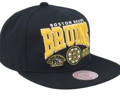 Boston Bruins Champ Stack Vintage Black Snapback - Mitchell & Ness